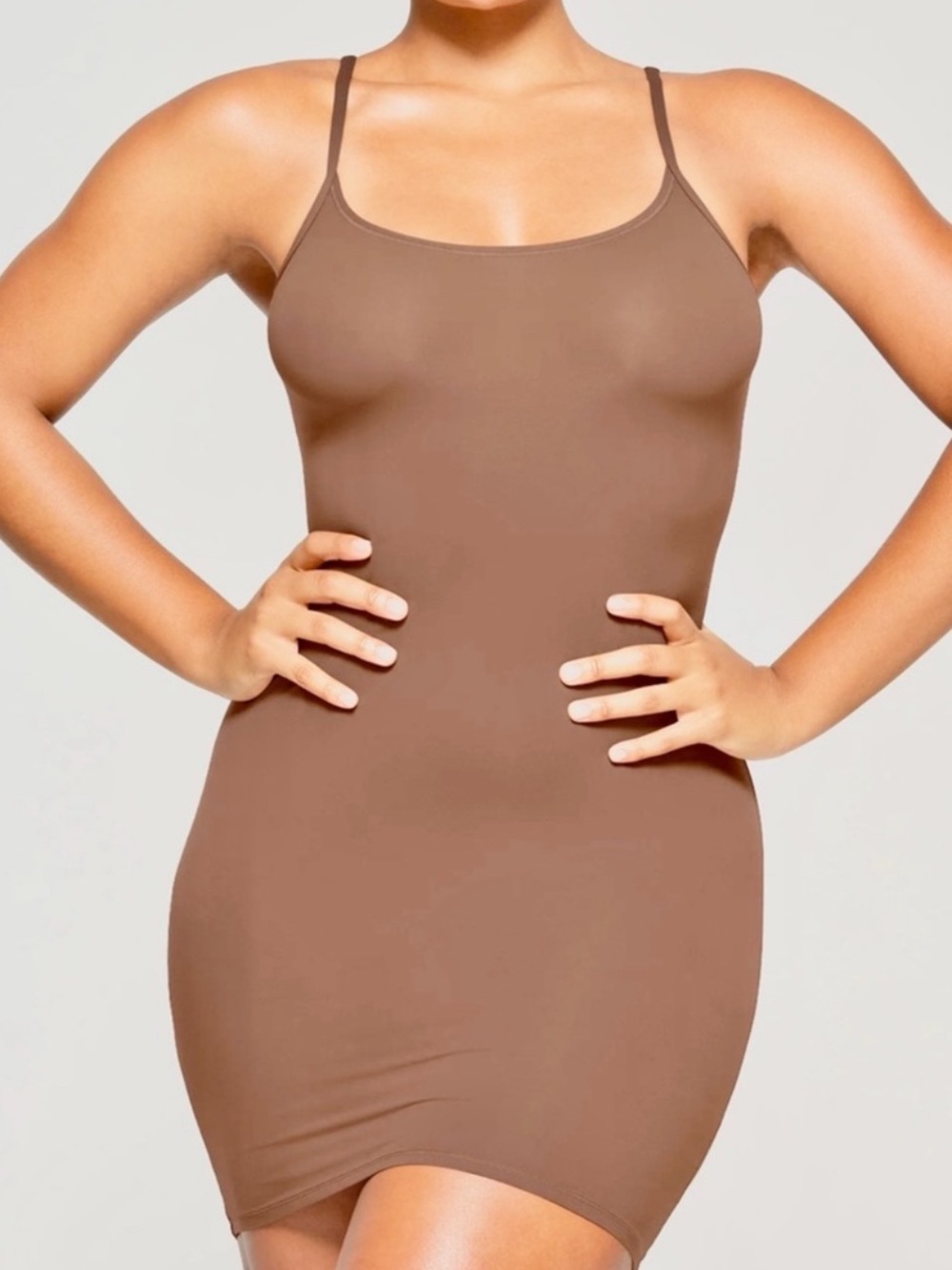 Skims Fits Everybody Slip Dress Taupe Brown Size 4X